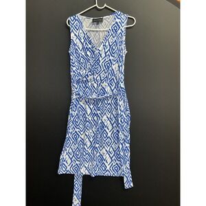 Dona Morgan Dress sz 6 Printed Wrap  Stretch